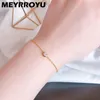 Chaîne à maillons MEYRROYU 316L en acier inoxydable strass mince Bracelets pour femme Simple tempérament élégant bijoux Couples cadeaux Kent22