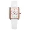 Marque Quartz SK Moderne Femmes Montres Haute Saturation Soleil Motif Lignes De Châtaigne D'eau Conception Simple Dames Montre En Cuir Respectueux De La Peau