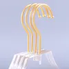 5 datorer Clear Acrylic Clothes Hanger med guldkrok Transparent skjortor Klänningskakor för barnflicka 220531