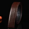 Belts WESTAL Crocodile Pattern Belt For Men Genuine Leather Without Buckle Casual Cowskin Business Cowboy Waistband