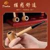 pipe Solid wood round bottom filter mini small pipe men's hammer straight cigarette set