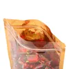 Dos rouge or Transparent Stand Up sac auto-scellant papier d'aluminium sac de rangement fruits secs Snack thé emballage sacs LX4720