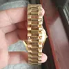 Top Luxury Watch Big Diamond Bezel Gold rostfritt stål Original Rem armbandsur Automatisk mekanisk rörelse Mens klockor 44mm