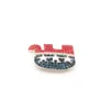 10 Pcs/Lot Custom American Flag Brooch Crystal Rhinestone Elephant Shape 4th of July USA Patriotic Pins For Gift/Decoration