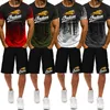 Men039s Teschio indiano Camouflage stampato T-shirt a maniche corteTute Plus Size Uomo Sportwear Motocicletta da corsa Tshirt Pantaloncini Tracce4483654