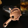 Produtos de bar Coador de coquetel de aço inoxidável Rose Gold Shaker Mesh Coadores de cubos de gelo para bebidas mistas Separador de gelo Bartending Ferramenta para utensílios de bar LT0124