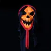 Scary Halloween Party Skull Ghost Masks com máscara de cosplay de carnaval de plástico de cabelo de cabelo véu