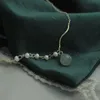 Chaînes Coude fait à la main Perle Hetian Jade Collier 14k Or Élégant Rétro Tempérament Clavicule Chaîne Femmes Cadeau Fête En GrosChains