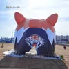 Tunnel de Football gonflable tête de tigre, mascotte d'animal de dessin animé, entrée d'équipe, Passage sportif soufflé pour Match de lycée