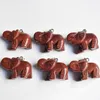 Naszyjniki wiszące hurtowe 6pcs/partia najwyższej jakości rzeźbiony naturalny kamień słonia uroki kryształowe wisiorki do tworzenia biżuterii