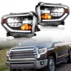 Voiture phare LED lampe avant pour TOYOTA TUNDRA 2014-UP feux de jour frein de stationnement DRL assemblage dynamique phares