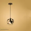 Lampes suspendues Moderne Global Earth Shape Lights Salon Restaurant Suspension Luminaire Industrie LuminairesPendentif