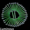 4.1 Cal Długość Luminous Green Colors Glass Oil Palnik Rury Glow W Dark Hand Grubość Grubość Grand Gifts dla palaczy Pyrex Clear Palymienia Rurki Akcesoria