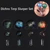 Full Weld Smoking Quartz Banger Terp Slurpers Beveled Edge Nails With Dichro Glass Slurper Set For Glass Water Bong Dab Rigs