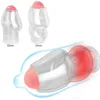 NXY Cockring Transparante Mannelijke Eikel Sleeve Extensions Vertraging Ejaculatie Herbruikbare Spray Massager Speeltjes voor Mannen 0128