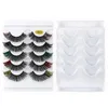 LASH -extensies Wimpersdoos 3D kleur wimpers extensie rood witte en groene wimpers nerts kleurrijke natuurlijk dikke make -up wimper pakket