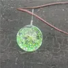 Anhänger Halsketten Handgemachte Getrocknete Blume Halskette Schmuck Für Frauen Mode Glas Ball Weibliche Pullover Kette Student Süße HalsketteAnhänger