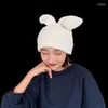 Beanie/Kafatası Kapakları Kış Kadın Kulakları Kazak Şapkalar Düz Renk Pamuk Sıcak Memsiz Şapka Bayanlar Sonbahar İçin Günlük Moda Alışveriş Saati Davi2