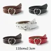 Belts Belt Hollow Heart Shape Candy Colors Kids For Boy Girl Lady Women PU Leather Adjustable Luxury Designer Metal Buckle BeltsBelts