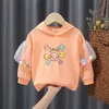 Hoodies & Sweatshirts Spring Puff Sleeve Sweatshirt Kids Clothes Girls Top 220823