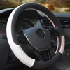 Steering Wheel Covers Color Sport Auto Anti-Slip Leather Car Steering-wheel Cover Car-styling Anti-catch Holder ProtorSteering