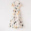 Mädchen Kleider Sommer Maxi Lange Teen Mädchen Kleid 2022 Kinder Kleidung Dot Kinder Urlaub Strand Mode Mit Futter #6300Mädchen