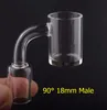 4mm Thick Opaque Bottom Flat Top Quartz Banger Nail Smoking Accessories 18mm 14mm 10mm Male female Joint for Glass Bong Bowl Dab Rigs