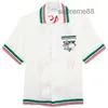 Casablanca 22SS Sport Knit Rabbit Silk Men Designer Shirts Hawaiian kortärmad skjorta