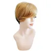 Ombre Pixie Cut Colored Non Lace Front Human Hair Wigs Preplucked Short Cuts Bob Wigs Brazilian Remy Honey Blonde T1B/27# Wig