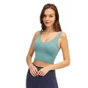 L-2054B Débardeurs Tissu Doux U Retour Soutien-Gorge De Yoga Couleur Unie Soutiens-Gorge De Sport Antichoc Gilet De Course Sexy Gym Vêtements Femmes Sous-Vêtements Avec Tasses Amovibles