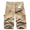 Män last shorts sommar bomull korta män knä längd byxor manlig casual korta byxor modemän kläder plus storlek 220622