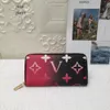 Mode Geldbörsen ZIPPY WALLET Lange M204 Tasche Frühling in der Stadt Farbverlauf Monogramme Drucken Leder Geldbörse Frauen Luxus Designer Clutch Tasche