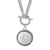 Colliers pendants Chaîne en acier inoxydable VOCHENG Collier à bascule bijoux de gingembre interchangeable pour les charmes NN72193049621