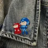 Broche en émail MegaMan et chien Robot rouge, Badge d'inspiration de jeu vidéo 3796474