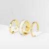 Retro Geometrische Verdrehte Goldene Ring Set Frauen Boho Einfache Metall Runde Ringe Mode Straße Mädchen Schmuck