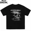 Hip Hop Streetwear Ogabersja T-koszulka Iluzja Czaszka drukowana T-shirt Mężczyźni HARAJUKU BAWA LUSKIE Tshirt Summer Short Sleeve 220621