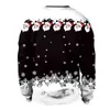 男性の女性醜いクリスマスセーター粘着性クリスマスプルオーバースウェットシャツサンタスノーフレーク印刷