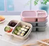 Vete halm Lunchkasse Mikrovågsugn Bento Boxs Förpackning Middag Service Kvalitet Hälsa Naturlig Student Portable Food Storage RRB14985