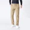 Brand Autumn Men Nylon Casual Pants Skin-friendly Soft Straight Trousers Comfortable Anti-wrinkle Elastic Waist Men Pants CX220401