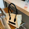 Sac à bandoulière en toile de grande capacité pour femmes sacs à provisions mode fourre-tout sacs à main luxe
