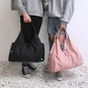 LU-9B07 Bolsos de Yoga Unisex, bolso de lona de viaje para playa, bolsos de hombro de gran capacidad, bolsas impermeables para ejercicio físico con almacenamiento de zapatos