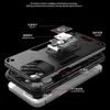 Armor Case 2 i 1 TPU PC Holder Ring Car Kickstand Telefonfodral för iPhone 14 Pro Max 13 11 12 XS XR 7 8 Plus Cover B