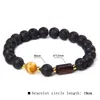 Beaded Strands Natural Lava Volcanic Stone Armband Tiger Eye Charm Armband Yoga Healing Balance for Men Lover Jewelry Gifts Lars22