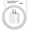 20W PD Snel Opladen Adapter Oplader Cord USB C Kabel voor Apple Iphone 14 13 12 Mini 11 pro Max Telefoon Lading Datalijn