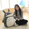 20st 30 cm mjuk totoro plysch leksak stående kawaii japan anime tecknad figur grå kattdocka med grönt blad paraply barn närvarande2162818