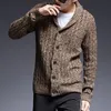 Felpe con cappuccio da uomo Felpe da uomo Cardigan Maglieria slim da uomo Moda stile casual Uomo coreano Maglione alto Marca Abiti autunnali Maglioni