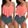 Women's Swimwear 2022 Sexy Brazilian Bikini Set Women Striped Biquini Female High Cut Bikinis Push Up Swimsuit Bathing Suit