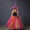 Особые случаи злая ведьма костюм Хэллоуин для девочек цветовое платье для магии