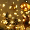 Strängar 80LEDS År Snowflake Star LED String Fairy Lights Street Garlands Garden Christmas Tree Decorations Outdoor Wedding Decorled