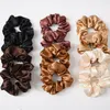 Hårtillbehör Solid Scrunchies Hårband Satin Tyrder Tartar